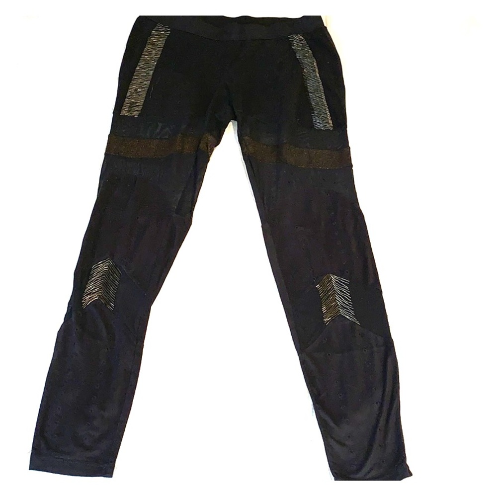 Bebe Velvet runway leggings